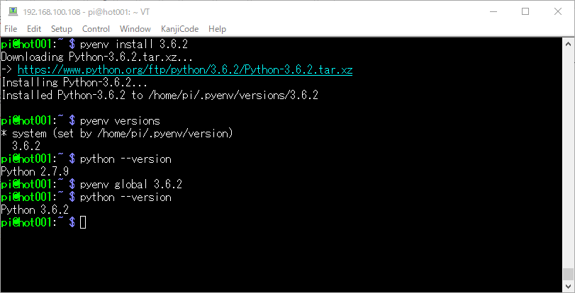 pyenv install 3.6.2